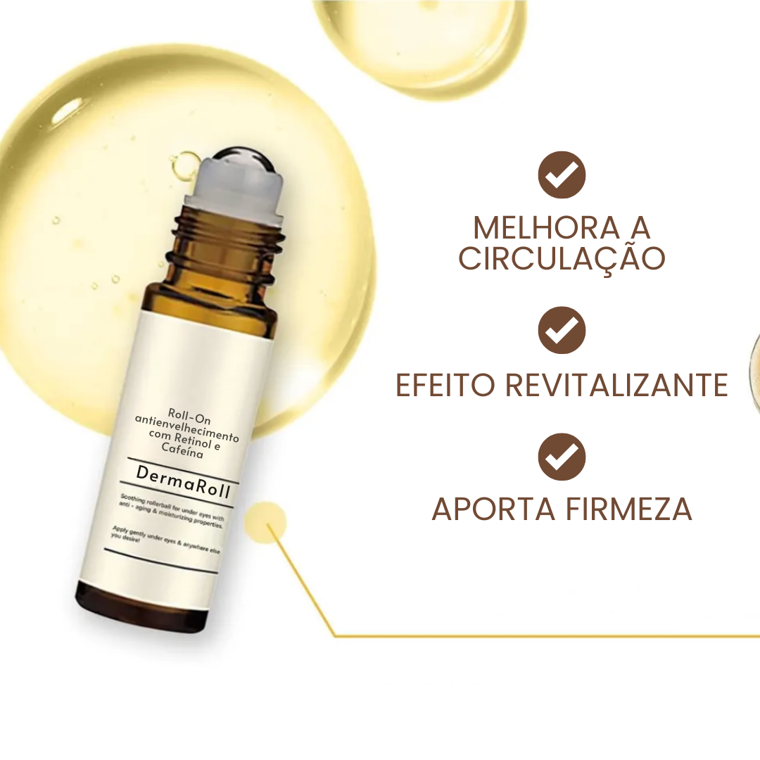 DermaRoll | Roll-On antienvelhecimento com Retinol e Cafeína