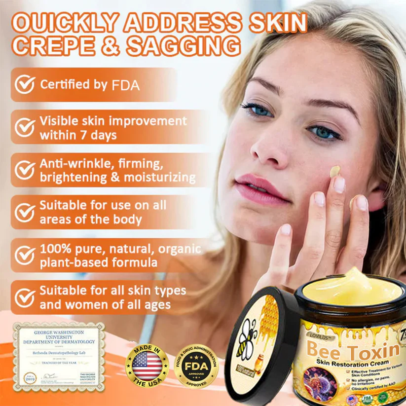 ✨FDA Approved:LOVILDS™Bee Toxin Skin Restoration Cream — 🔥Limited Time 70% OFF🔥